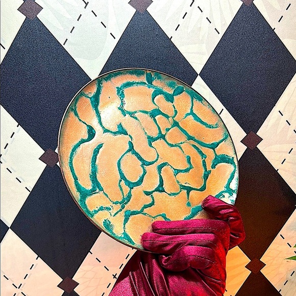 Copper Enamel Art Plate | Vibrant Hand-Fired Colors • One-of-a-Kind - Picture 8 of 17